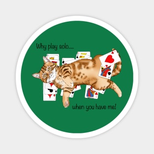 Solitaire Kitty Magnet